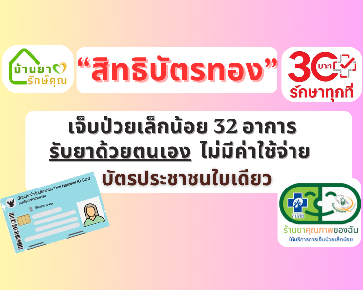 สิทธิบัตรทอง บ้านยารักษ์คุณพะเยา ร้านยา 30 บาทแม่ต๋ำสายใน จังหวัดพะเยา